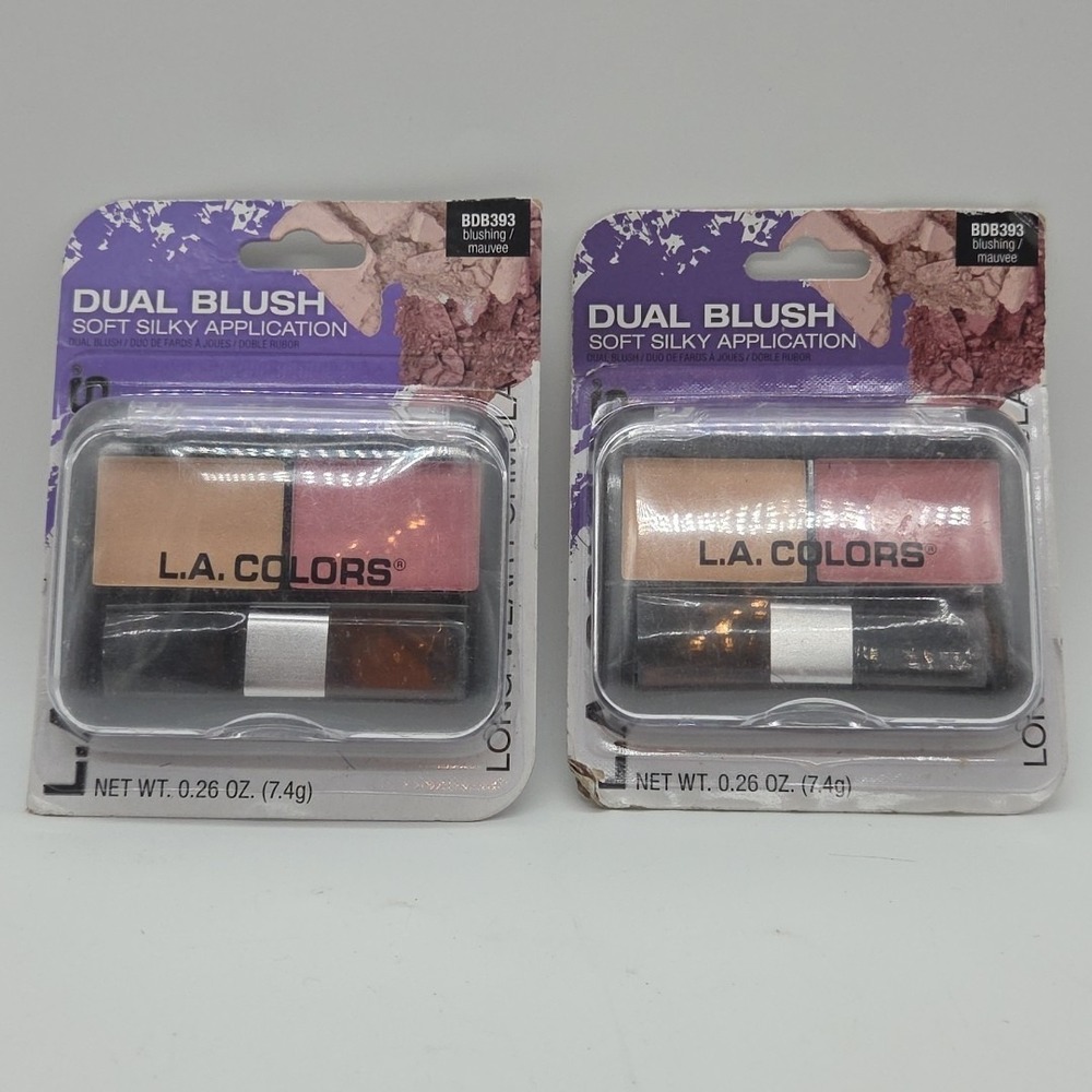 Lot 2 LA Colors Dual Blush BDB393 Blushing Powder Rouge Contour Color Highlight